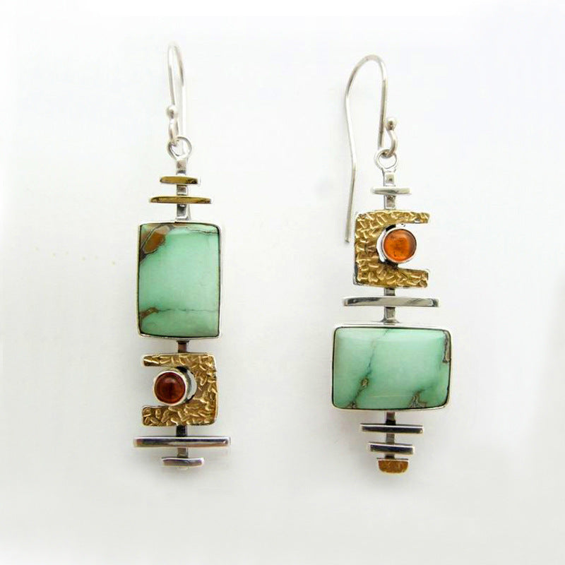 Wholesale Vintage Turquoise Metal Earrings