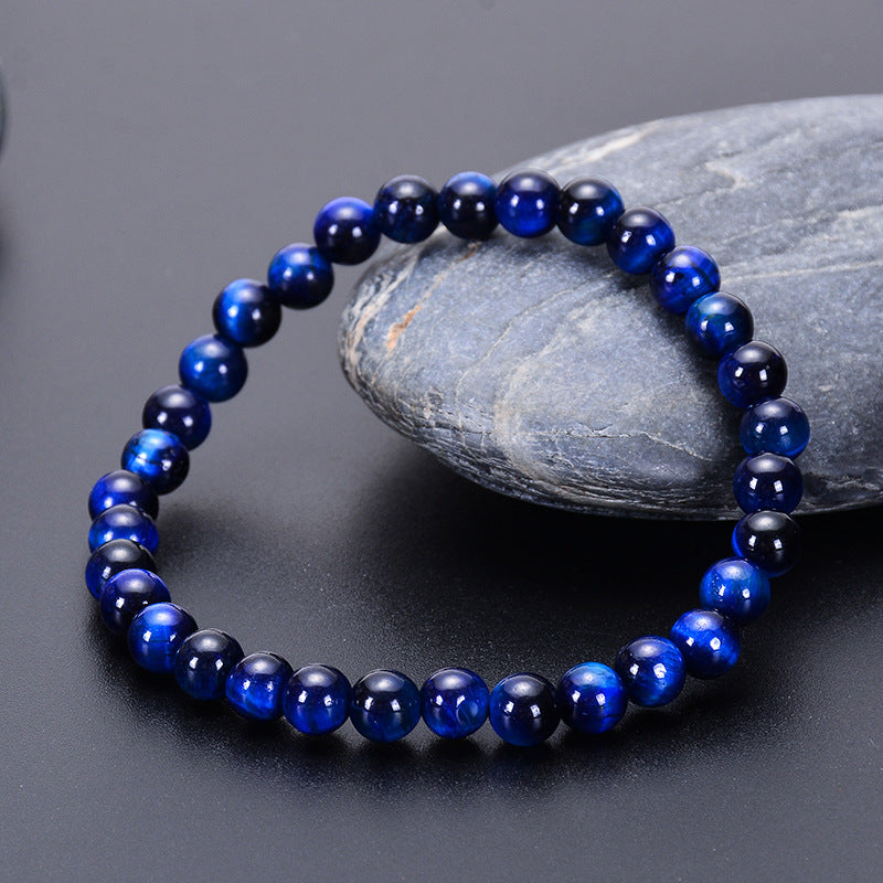 Wholesale Natural Blue Tiger Eye Stone Eagle Eye Stone Cat Eye Bracelet