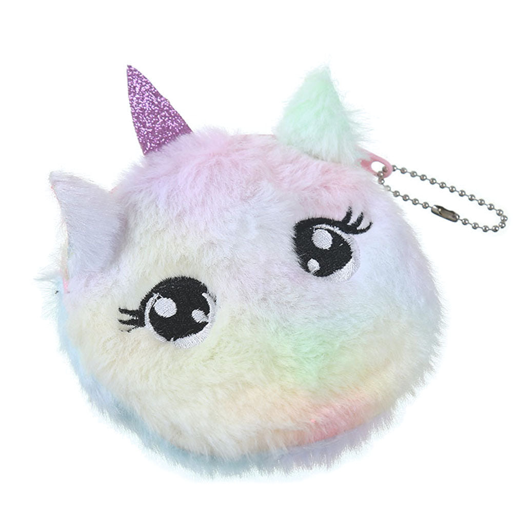 Wholesale Plush Unicorn Plush Zero Wallet Keychain