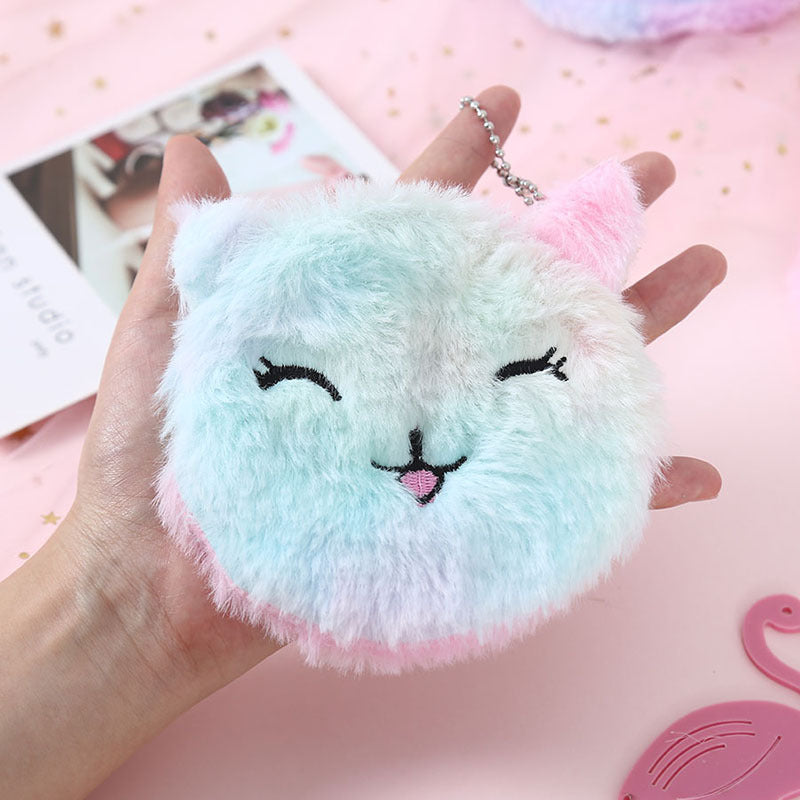 Wholesale Plush Unicorn Plush Zero Wallet Keychain