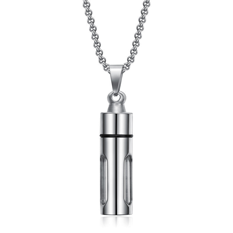 Wholesale Stainless Steel Perfume Bottle Pendant Creative Necklace