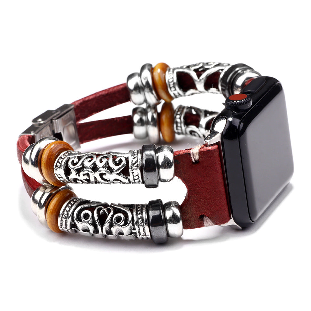 Wholesale iwatch Strap Genuine Leather Alloy Accessories Bracelet