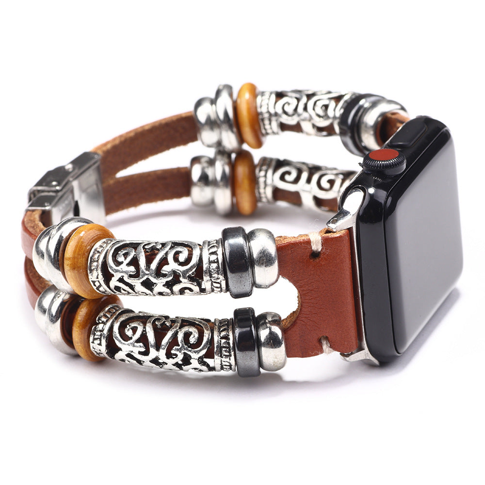 Wholesale iwatch Strap Genuine Leather Alloy Accessories Bracelet