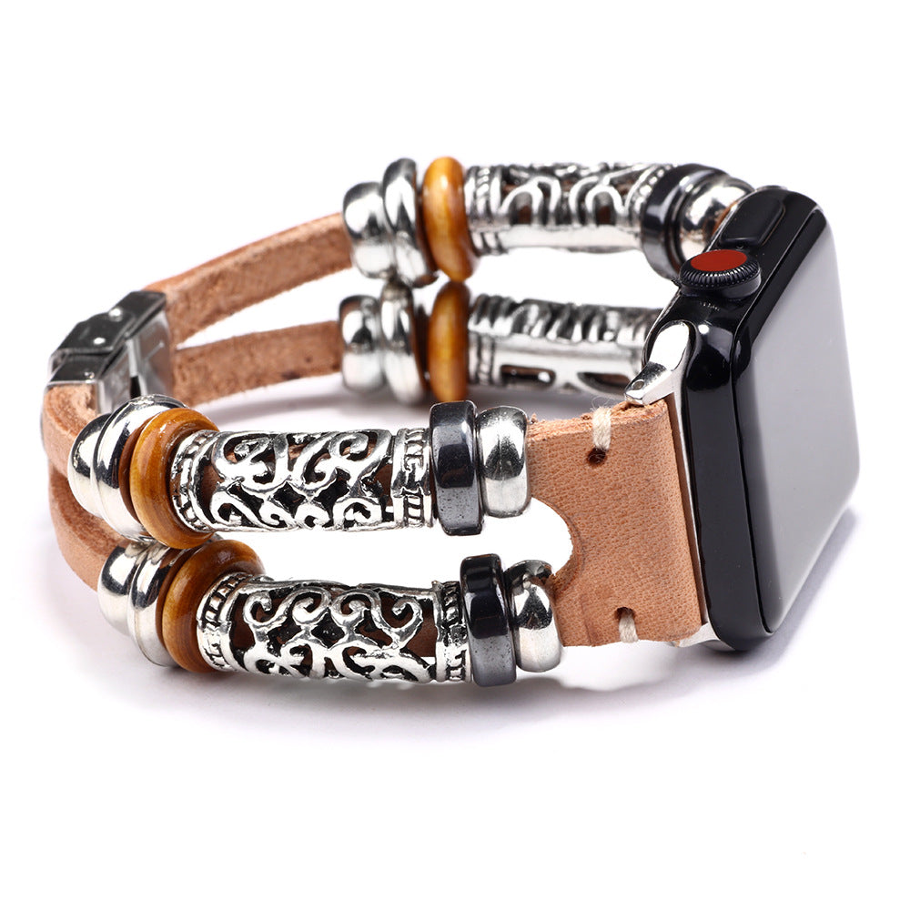 Wholesale iwatch Strap Genuine Leather Alloy Accessories Bracelet