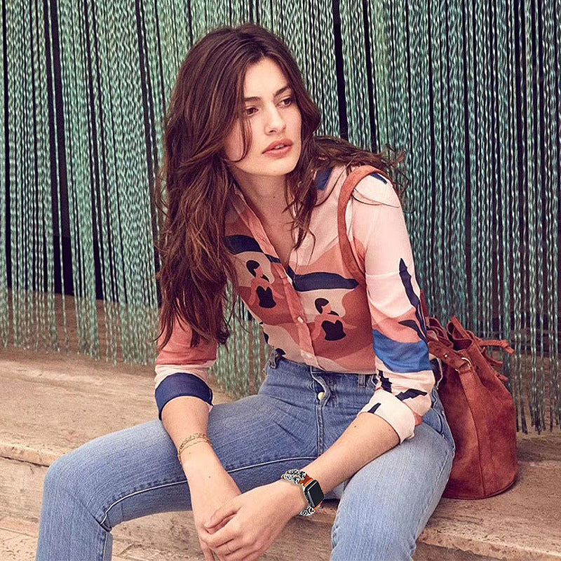 Wholesale iwatch Strap Genuine Leather Alloy Accessories Bracelet