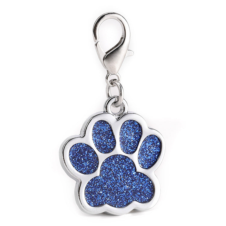 Wholesale Glitter Footprint Alloy Keychain