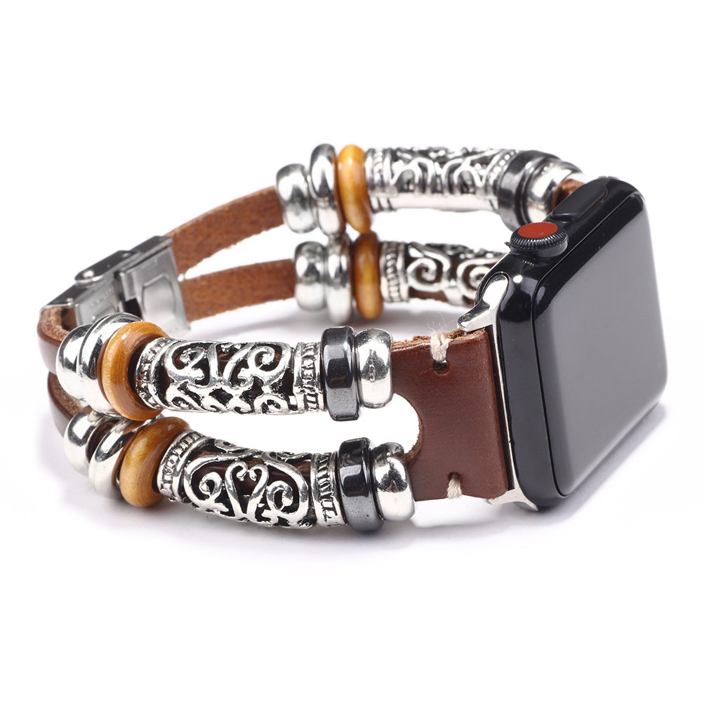 Wholesale iwatch Strap Genuine Leather Alloy Accessories Bracelet