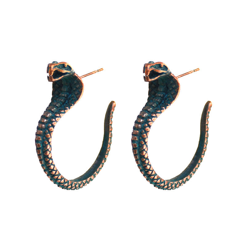 Wholesale Vintage Gothic Metal Snake Earrings