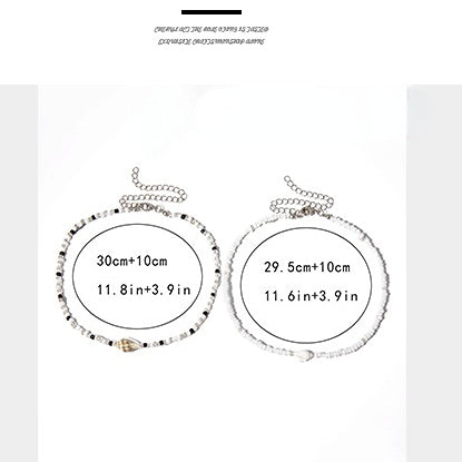 Wholesale Mixed Color Beaded Conch Multilayer Necklaces