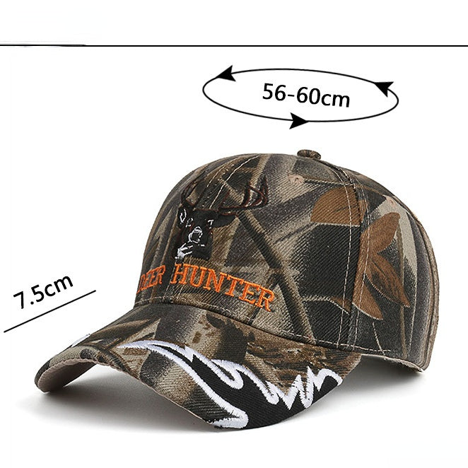 Wholesale Cotton Camouflage Deer Head Embroidered Cap