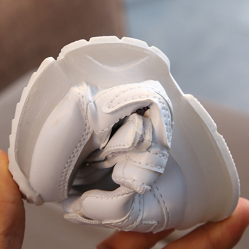 Wholesale Kids LED Artificial PU Sports Shoes