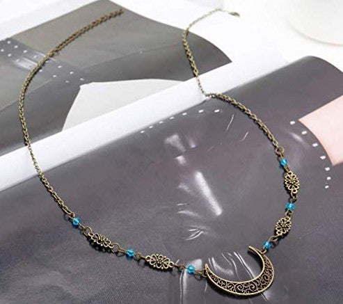 Cadena de cabeza de accesorios de patrón de luna hueca de aleación al por mayor