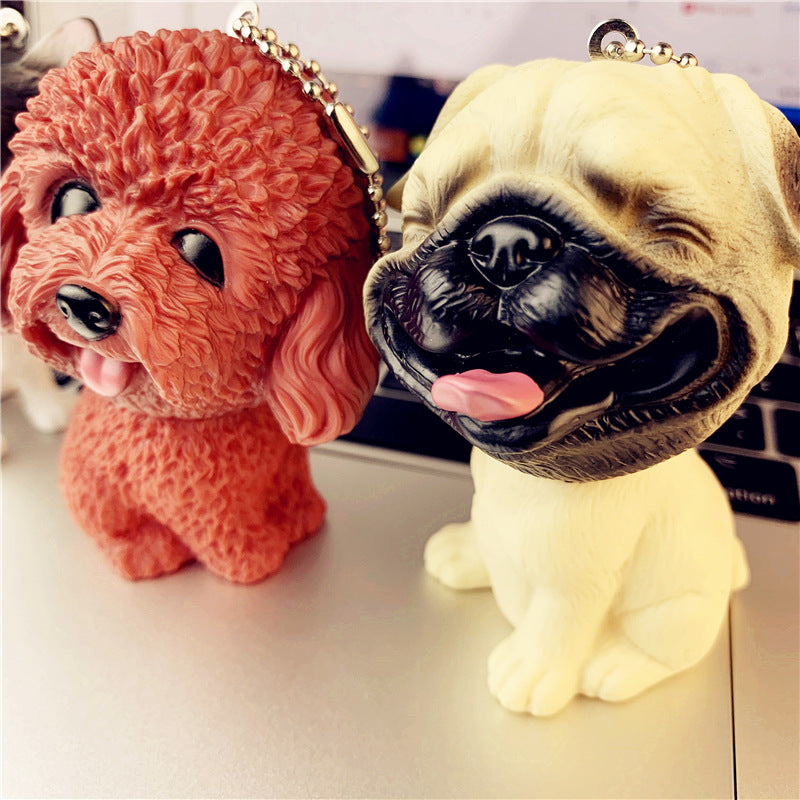 Llavero creativo hueco al por mayor de la muñeca del perro del Pvc