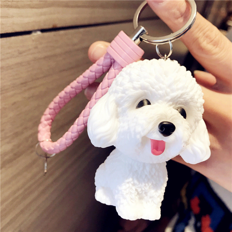 Llavero creativo hueco al por mayor de la muñeca del perro del Pvc