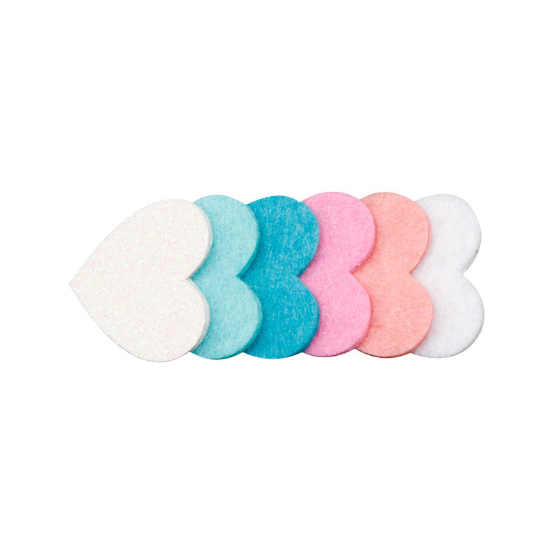 Wholesale Sequin Heart Fabric Hair Clips