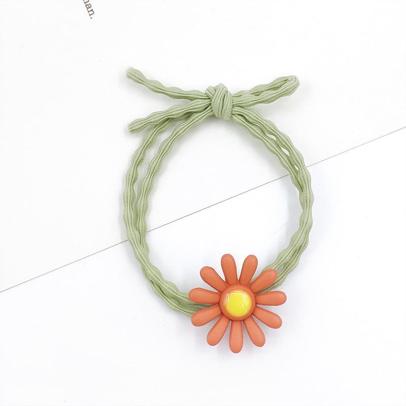 Venta al por mayor Daisy High Stretch Plastic Hair Scrunchies