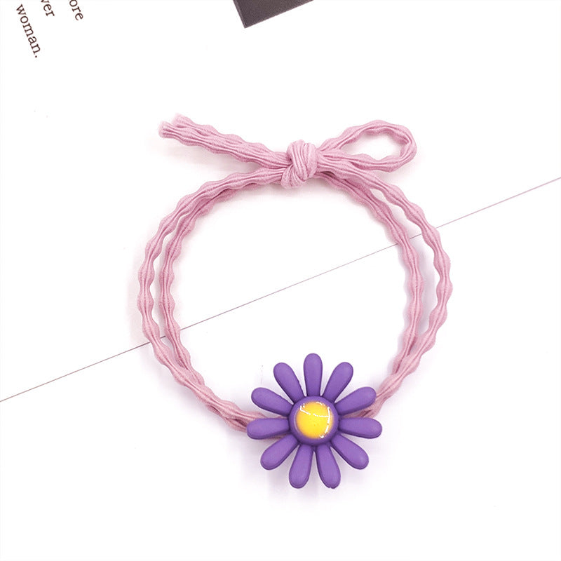 Venta al por mayor Daisy High Stretch Plastic Hair Scrunchies