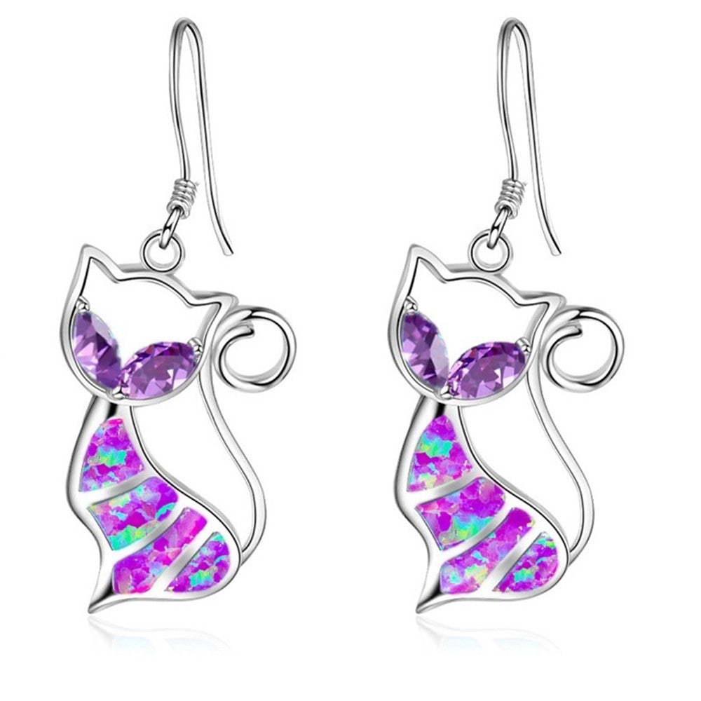 Wholesale Creative Cat Alloy Earrings