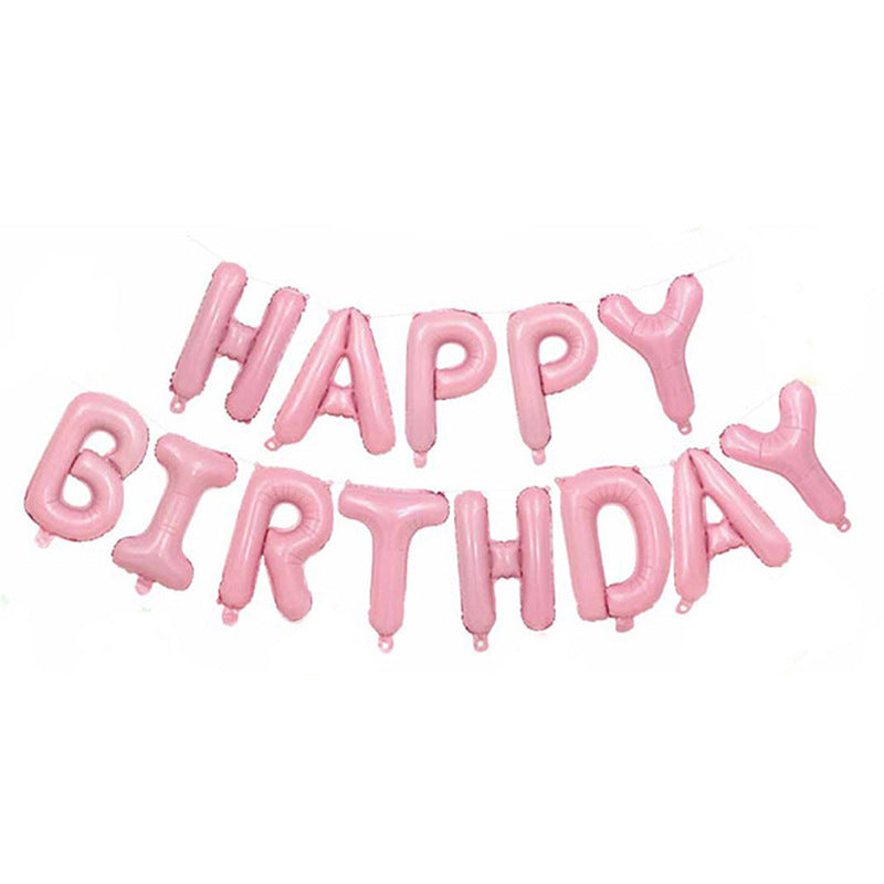 Película de aluminio al por mayor, decoración de fiesta con globos de feliz cumpleaños con letras de 16 pulgadas