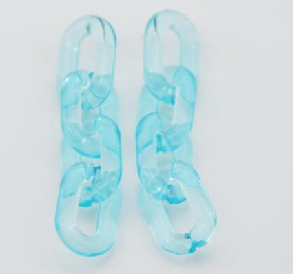 Wholesale Colorful Transparent Jelly Chain Acrylic Earrings