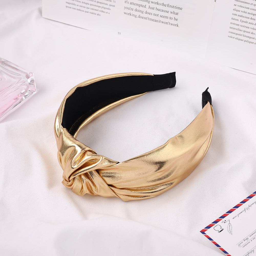 Wholesale Bright Color PU Fabric Headband