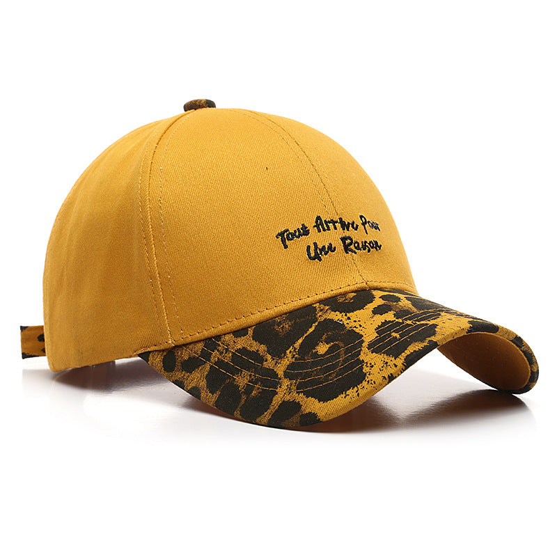 Venta al por mayor gorra de béisbol de costura de leopardo de sombrero de algodón