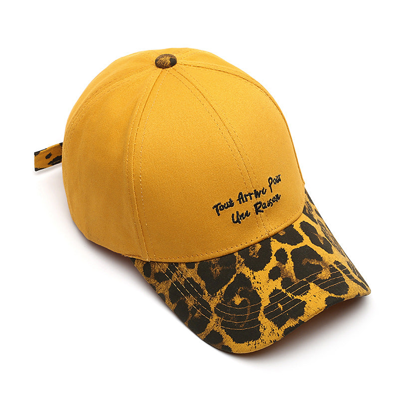 Venta al por mayor gorra de béisbol de costura de leopardo de sombrero de algodón