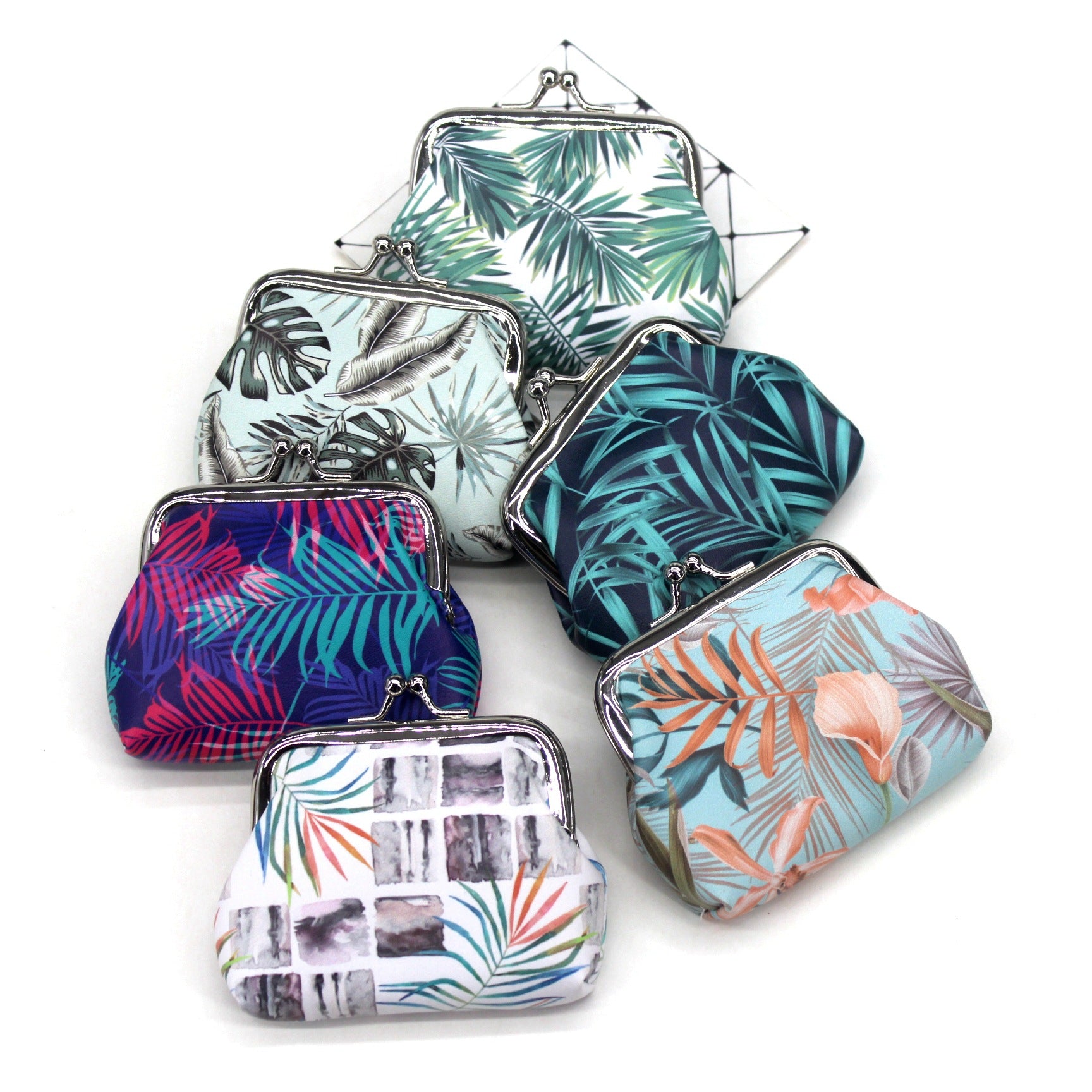 Venta al por mayor Monedero pequeño de hoja fresca de PU