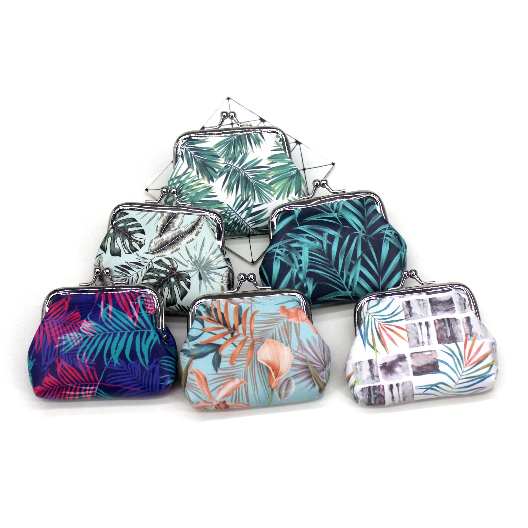 Venta al por mayor Monedero pequeño de hoja fresca de PU