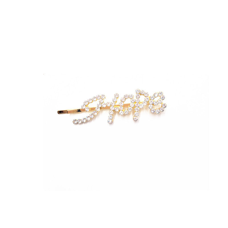 Wholesale Letter Alloy Hair Clips 12CPS