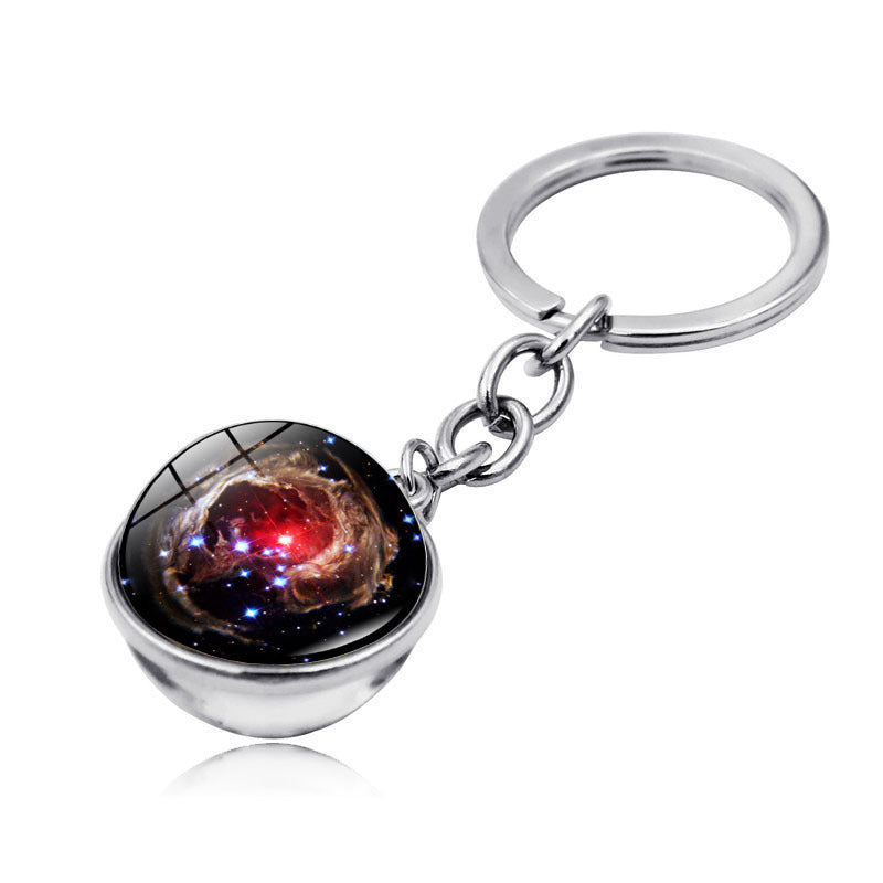 Wholesale Zinc Alloy Galaxy Planet Keychain