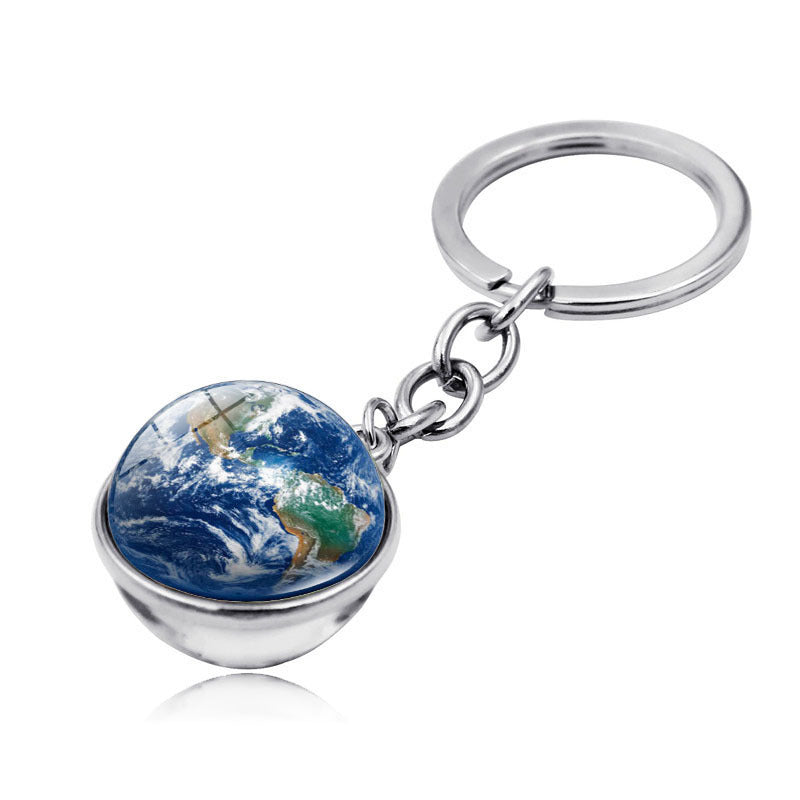 Wholesale Zinc Alloy Galaxy Planet Keychain