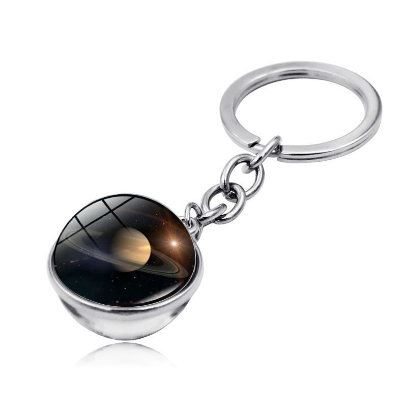 Wholesale Zinc Alloy Galaxy Planet Keychain