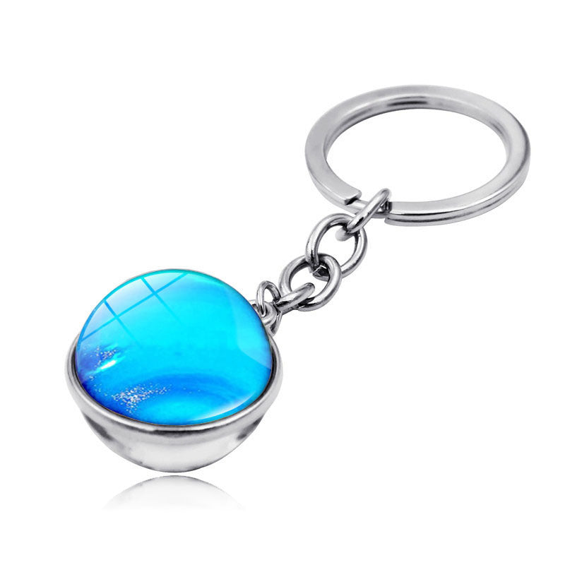 Wholesale Zinc Alloy Galaxy Planet Keychain