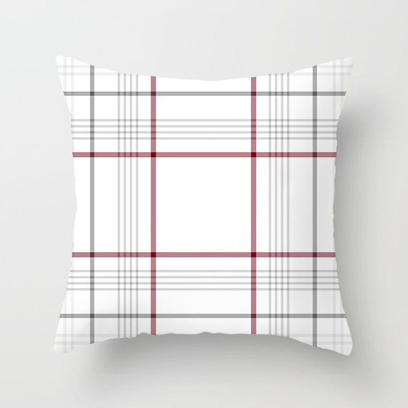 Wholesale Scottish Red Plaid Throw Pillow Cover Home Sofa Pillow Cushion Cover