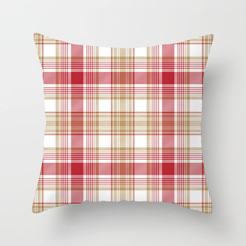 Wholesale Scottish Red Plaid Throw Pillow Cover Home Sofa Pillow Cushion Cover