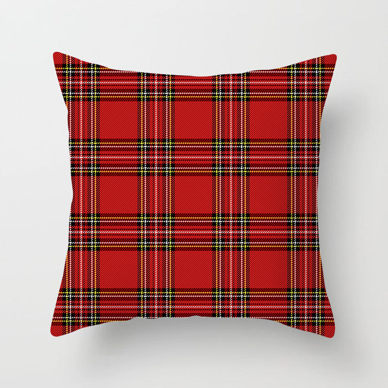 Wholesale Scottish Red Plaid Throw Pillow Cover Home Sofa Pillow Cushion Cover