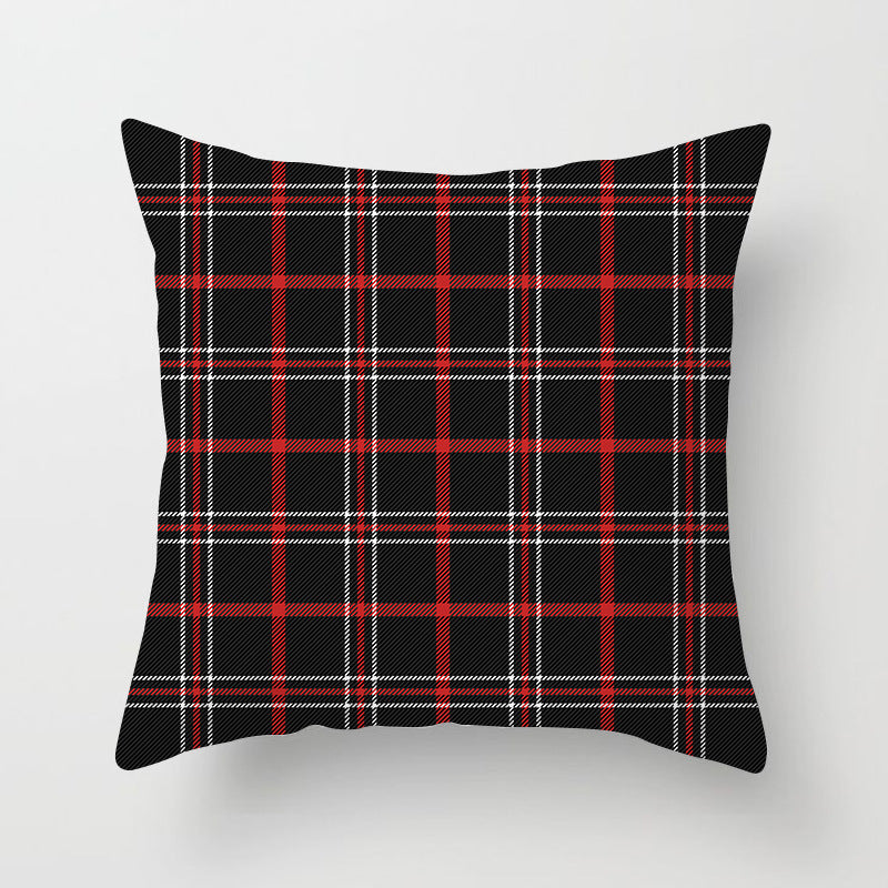 Wholesale Scottish Red Plaid Throw Pillow Cover Home Sofa Pillow Cushion Cover