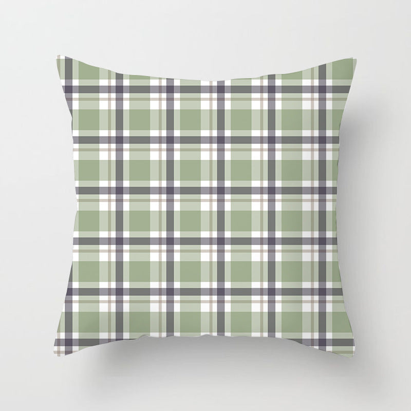 Wholesale Scottish Red Plaid Throw Pillow Cover Home Sofa Pillow Cushion Cover