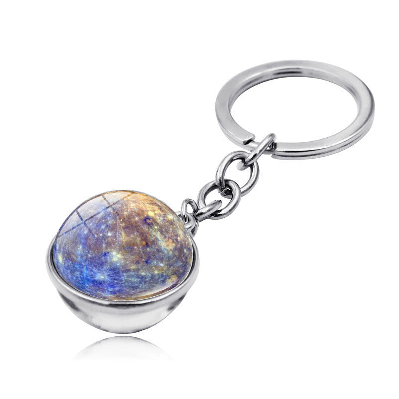 Wholesale Zinc Alloy Galaxy Planet Keychain
