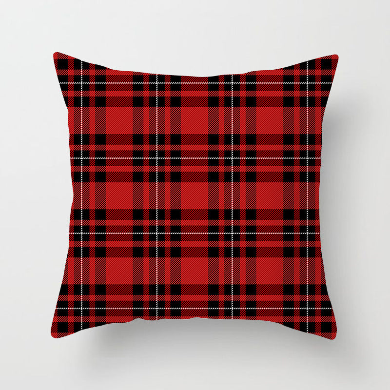 Wholesale Scottish Red Plaid Throw Pillow Cover Home Sofa Pillow Cushion Cover