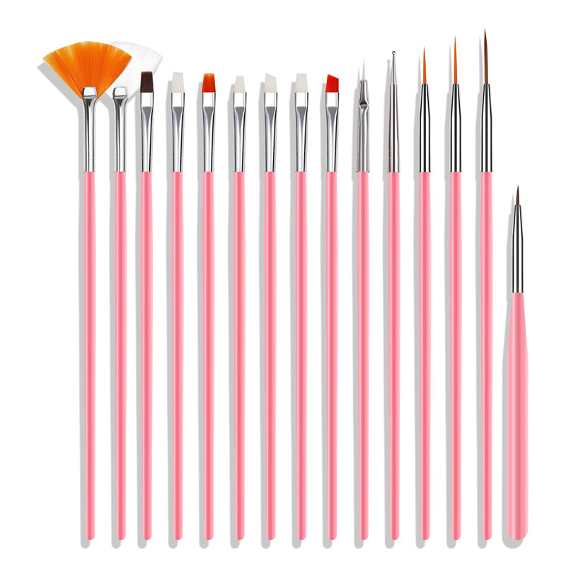 Wholesale Plastic 15pcs Nail Art Pen Set