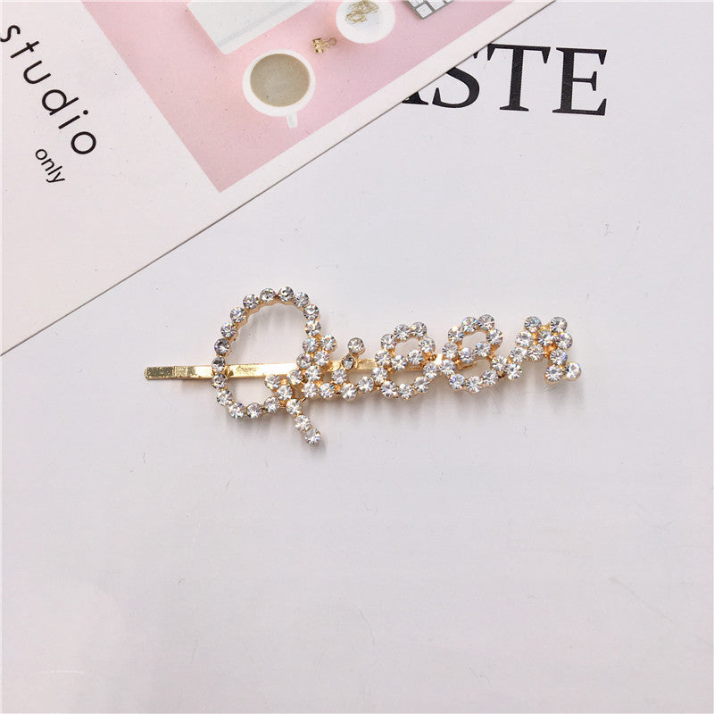 Wholesale Letter Alloy Hair Clips 12CPS
