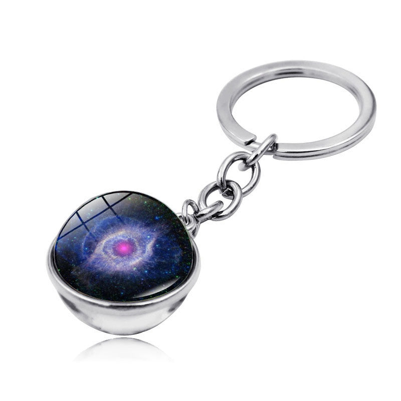 Wholesale Zinc Alloy Galaxy Planet Keychain