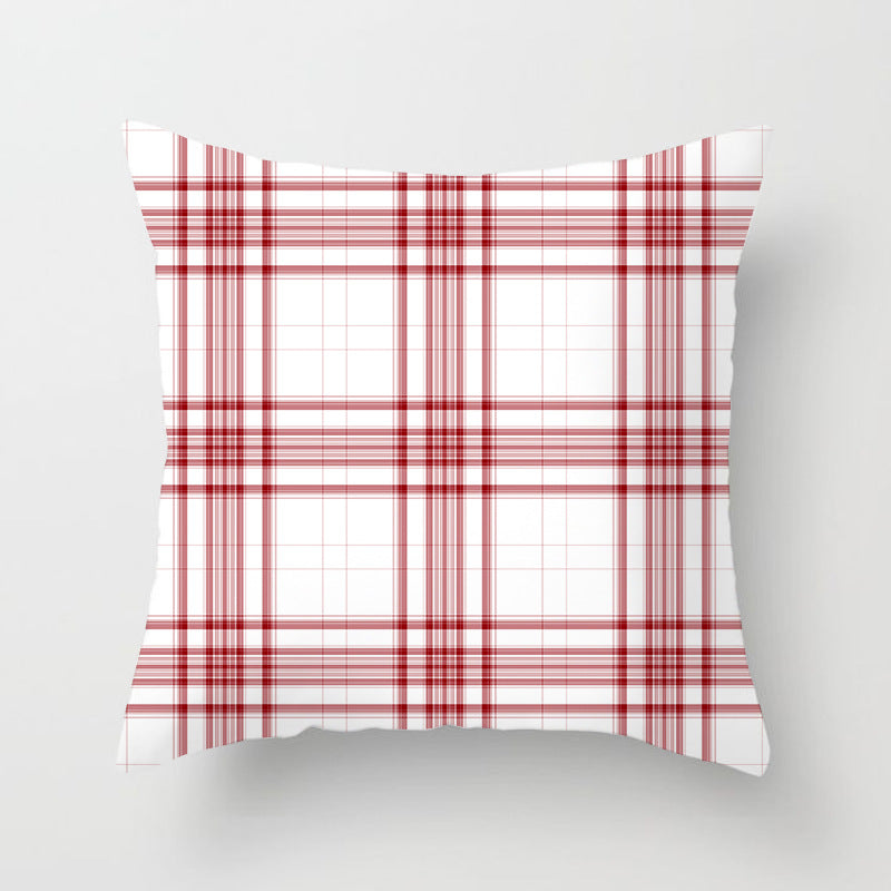Wholesale Scottish Red Plaid Throw Pillow Cover Home Sofa Pillow Cushion Cover