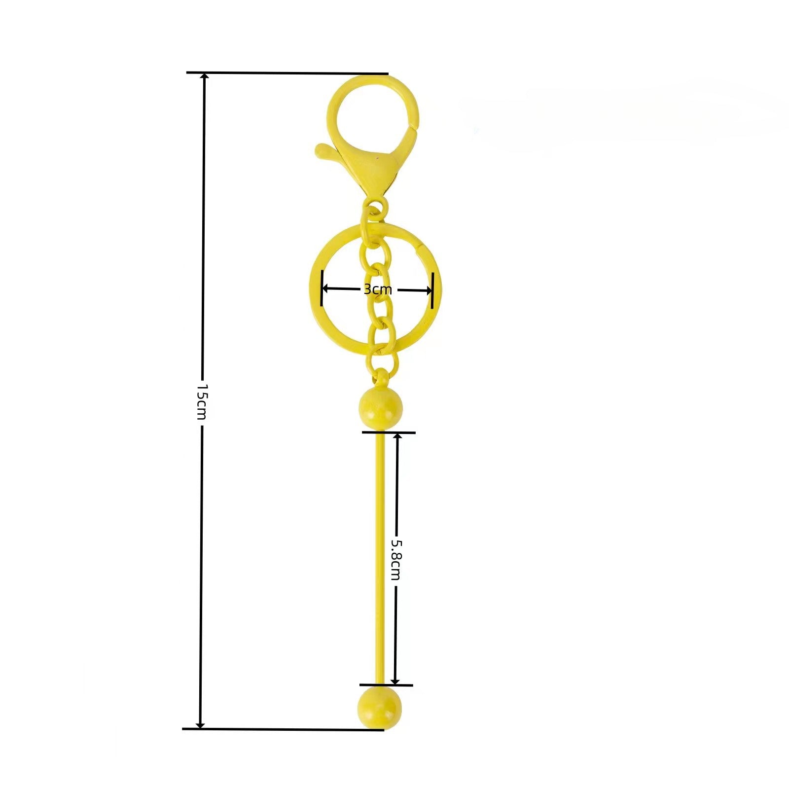 Wholesale Paint Colored Metal DIY Beaded Keychain Bar