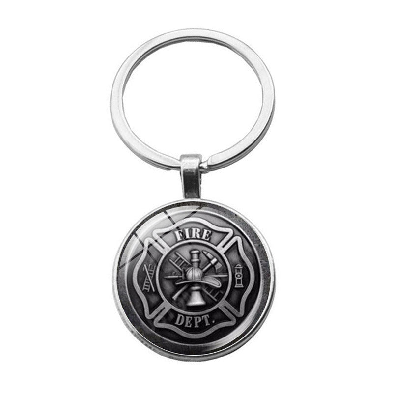 Llavero de bombero de bombero de rescate de aleación de zinc al por mayor
