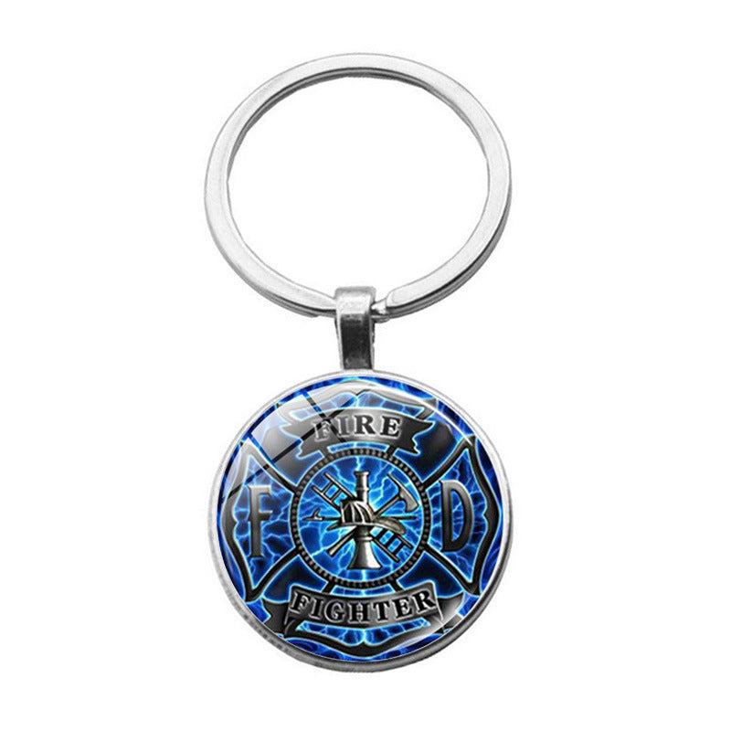 Llavero de bombero de bombero de rescate de aleación de zinc al por mayor