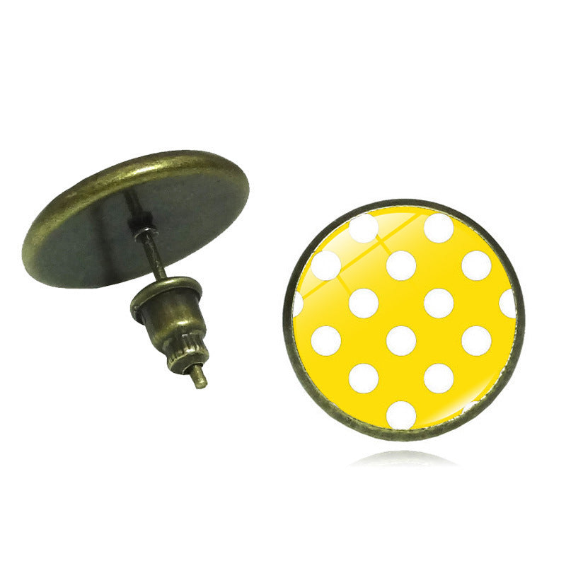 Wholesale Round Wave Point Alloy Earrings