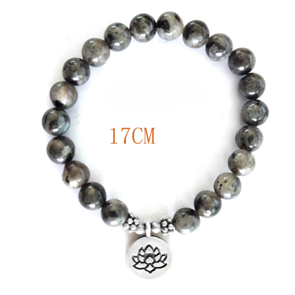 Wholesale Buddha Beads Lotus Yoga Pendant Stone Bracelet